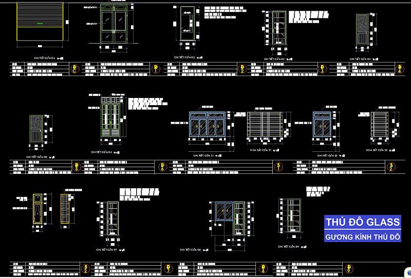 Thư viện bản vẽ Autocad Catalogue cửa nhôm Xingfa