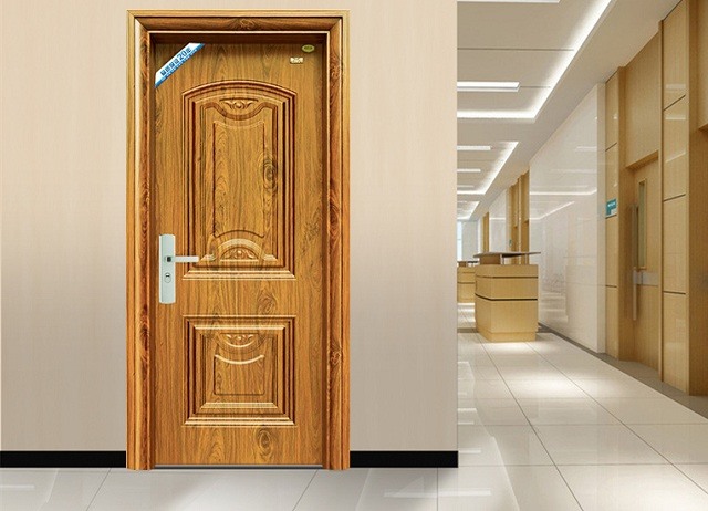 Sử dụng cửa thép vân gỗ giúp nâng cao giá trị thẩm mỹ cho công trình lắp đặt